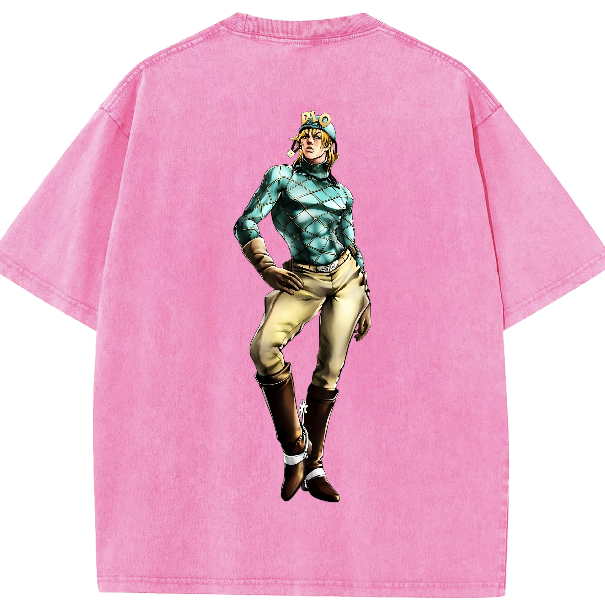 （画像用） ジョジョの奇妙な冒険 ディオ?ブランドー JoJo's Bizarre Adventure Dio Brando 綿100% ヴィンテージ風 半袖Tシャツ（背面プリント）